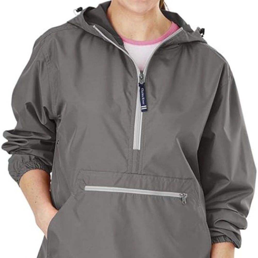 Charles River Apparel Pack-N-Go Pullover Grey Windbreaker Size XXXL - Picture 10 of 10